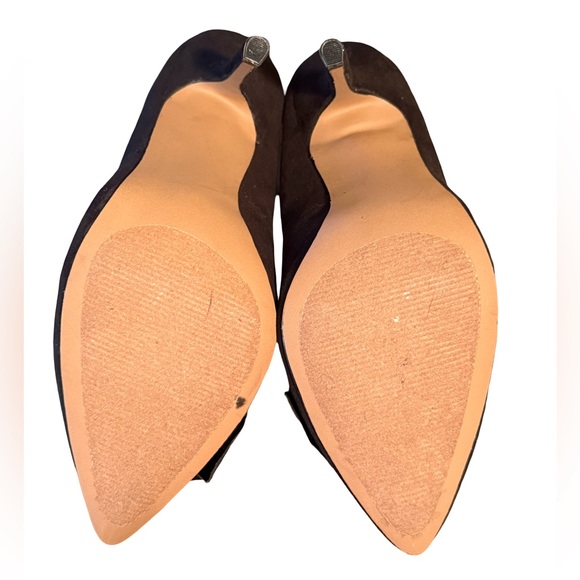 Betsey Johnson NWOT Sz 9 Elegant Black Faux Suede Women's Heels with Bow (SH186) - Picture 7 of 9